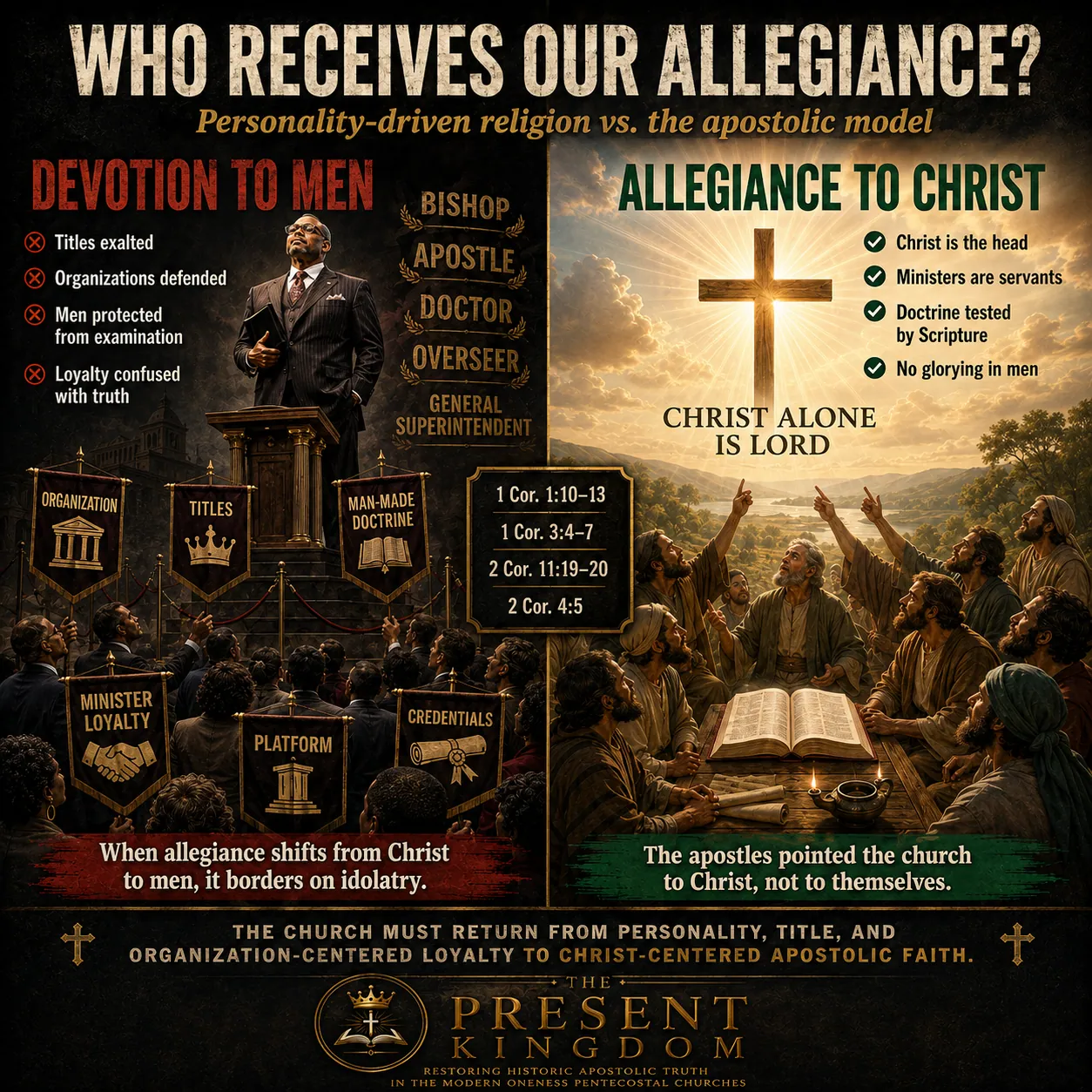 Who receives our allegiance? Personality-driven religion versus the apostolic model