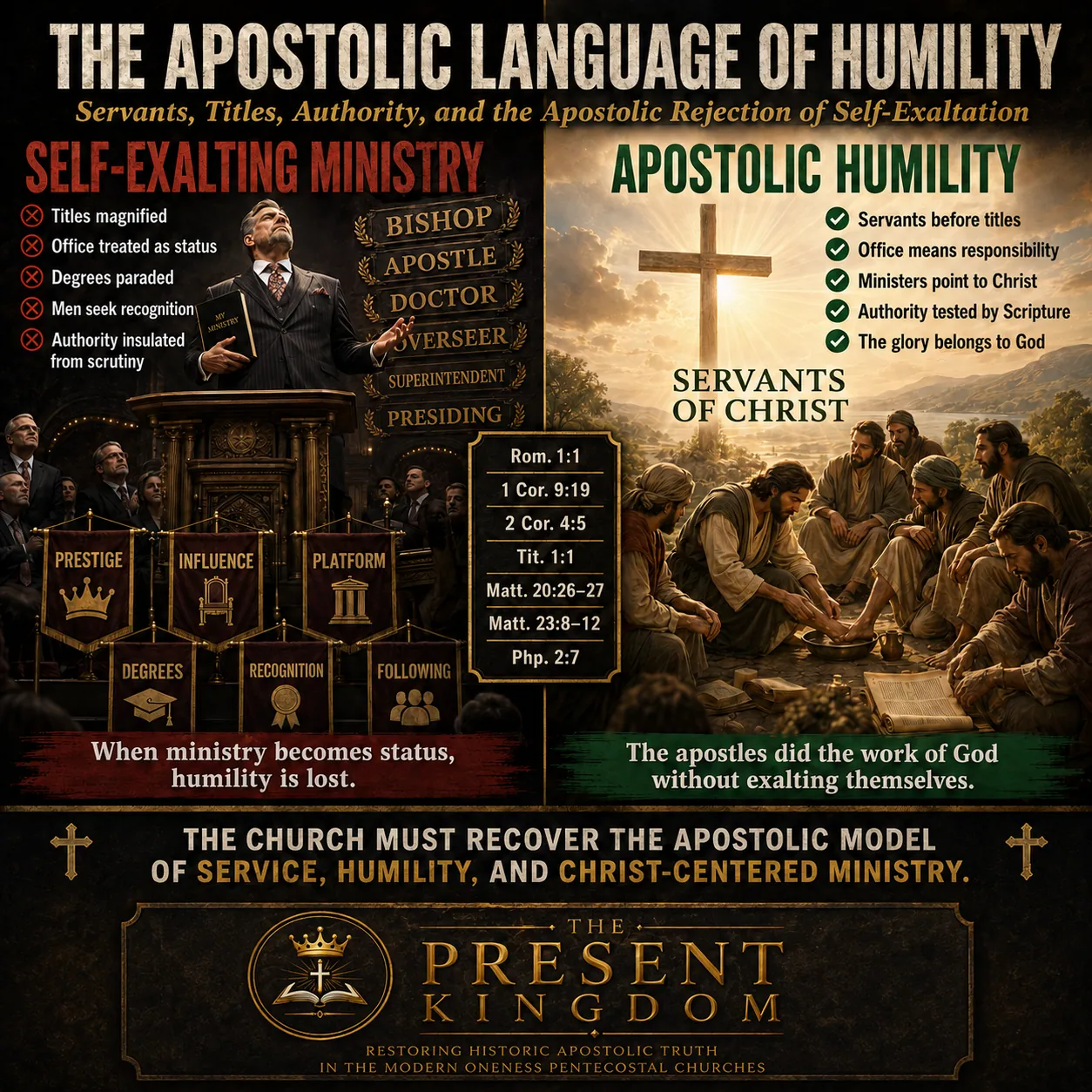 The Apostolic Language of Humility summary infographic